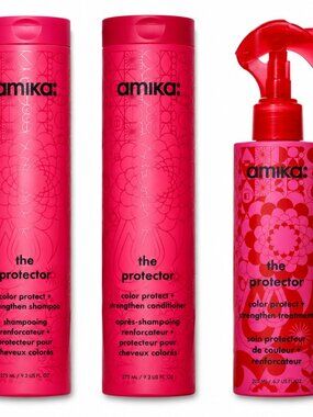 Amika The Protector Color Care Trio Set – Shampoo, Conditioner & Strengthen
